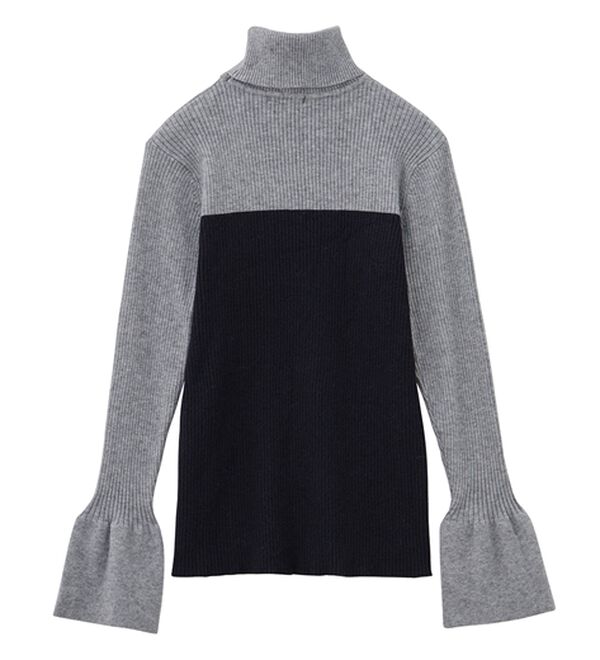 RANAN（ラナン）の「＜ムースタッチ＞洗える！バイカラータートルリブニット（ニット・セーター）」｜詳細画像