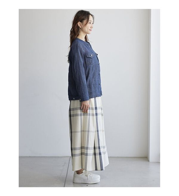 BELLUNA（ベルーナ）の「やわらかダブルガーゼデニム風ジャケット（その他ジャケット）」｜詳細画像