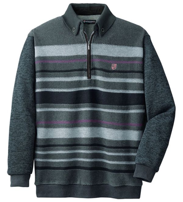 「＜ニコル　モリソン＞ハイブリッド上品トレーナー（メンズトレーナー）」｜チャコール