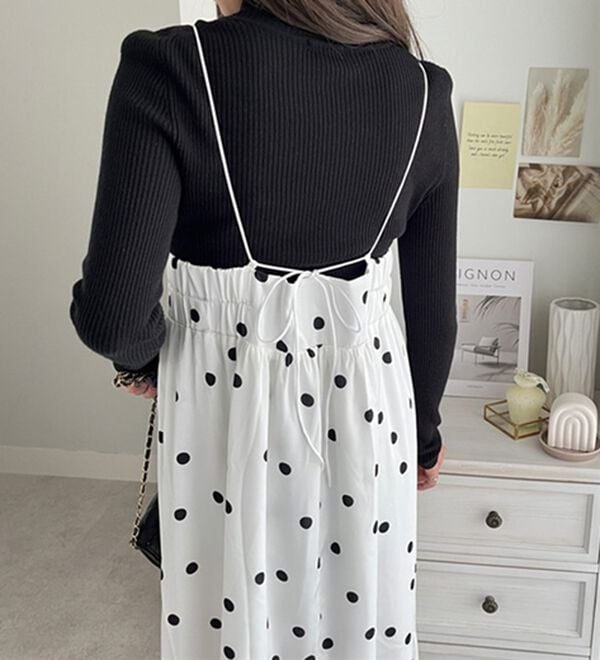 GeeRA（ジーラ）の「ドット柄キャミワンピース（その他ワンピース）」｜詳細画像