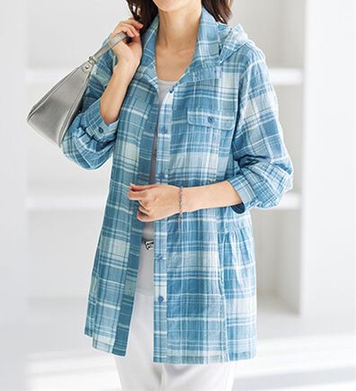 BELLUNA（ベルーナ）の「シャーリングドビー素材日差し対策パーカー（パーカー）」