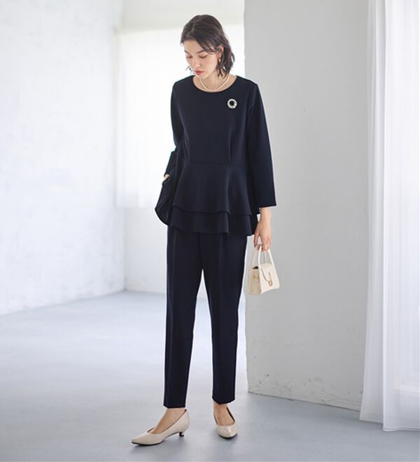 GeeRA（ジーラ）の「【2点セット】ペプラムティアードブラウスセットアップ（その他スーツ）」｜詳細画像