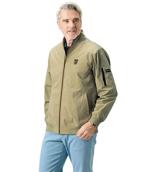 「＜ダンロップ・リファインド＞裏チェックデザインＭＡ１ジャケット（メンズブルゾン）」｜詳細画像