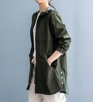 BELLUNA（ベルーナ）の「はっ水加工ボンディング素材ロング丈パーカー（ハーフコート）」｜詳細画像