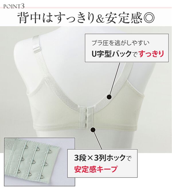 LAVIENNE（ラヴィエンヌ）の「すっぽり包んでスッキリノンワイヤーブラ（ブラジャー）」｜詳細画像