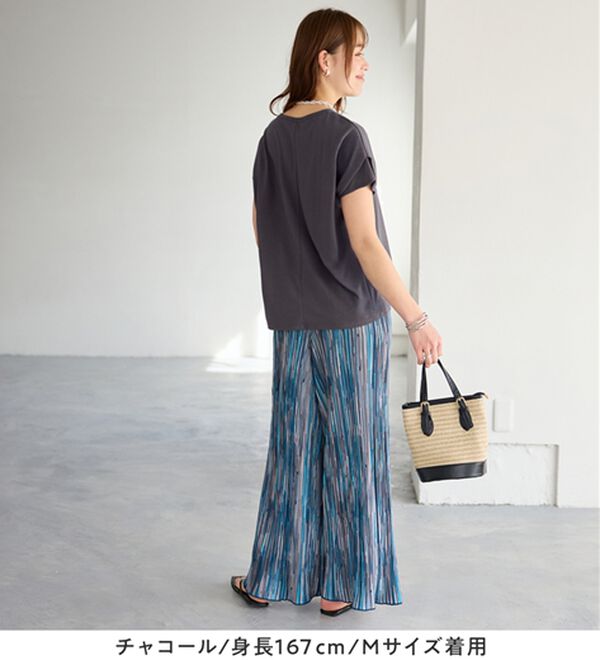 Viola e Viola（ヴィオラ エ ヴィオラ）の「脱普通！すっきり見え大人の上品Ｔシャツ（Tシャツ）」｜詳細画像