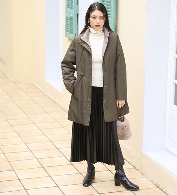 BELLUNA（ベルーナ）の「＜＆ｃｏｃｏｃｈｉ＞ハピネスコットン１００％×吸湿発熱リブタートルニット（ニット・セーター）」｜詳細画像