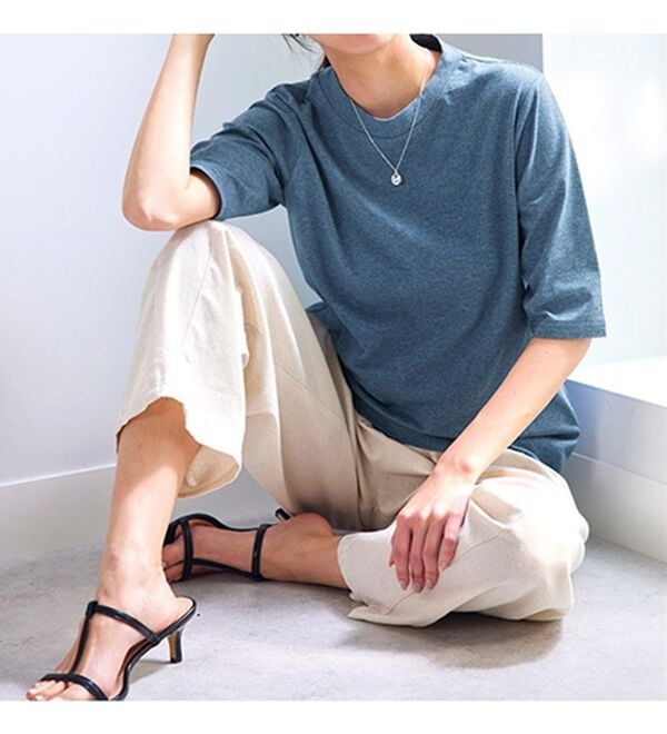 BELLUNA（ベルーナ）の「綿１００％抗菌防臭汗ジミ対策プルオーバー（カットソー）」｜詳細画像