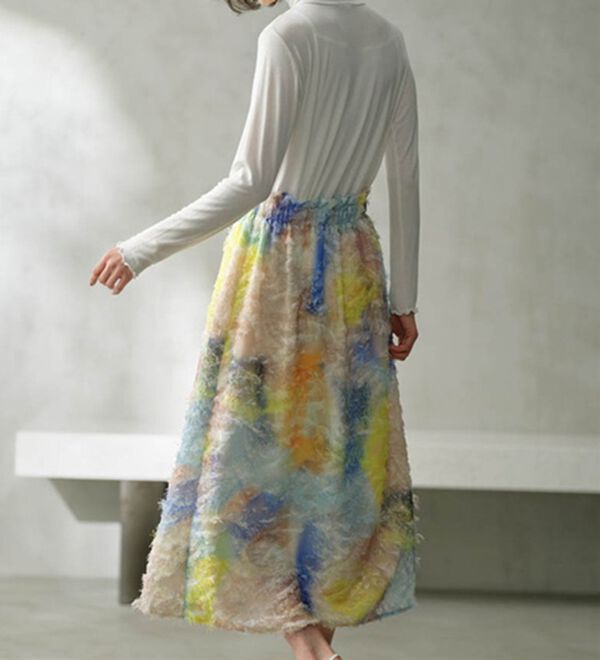 RANAN（ラナン）の「グラデーションプリントスカート（ロングスカート）」｜詳細画像