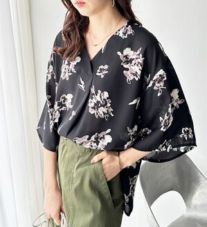 GeeRA（ジーラ）の「花柄フレアースリーブブラウス（ブラウス）」｜詳細画像
