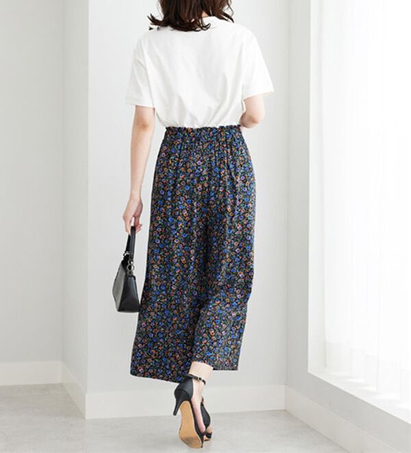 BELLUNA（ベルーナ）の「【接触冷感】レーヨン素材プリントワイドパンツ（ワイドパンツ・ガウチョ）」｜詳細画像