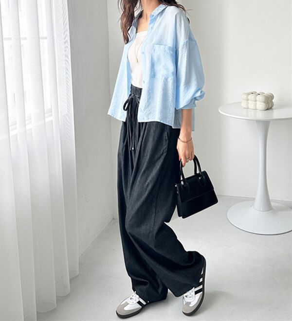 GeeRA（ジーラ）の「着回し自在シアーショートシャツ（シャツ）」｜詳細画像