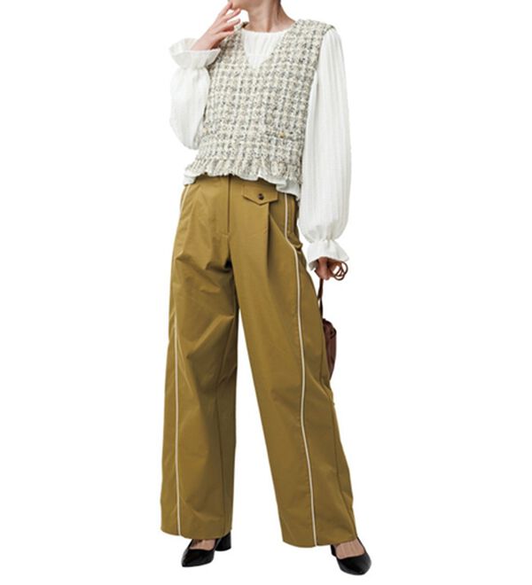 RANAN（ラナン）の「シャーリングカットブラウス（カットソー）」｜詳細画像