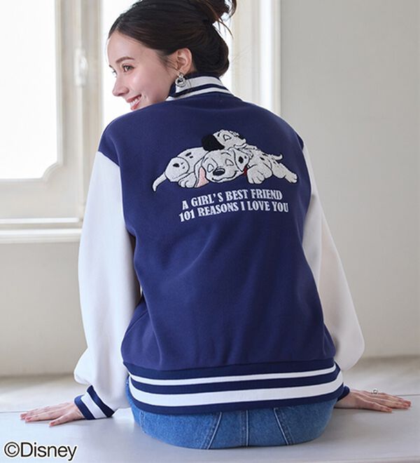 BELLUNA（ベルーナ）の「＜Ｄｉｓｎｅｙ＞【１０１匹わんちゃん】フリースボンディングスタジャン（ハーフコート）」｜詳細画像