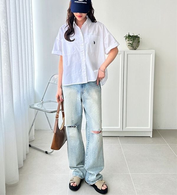 GeeRA（ジーラ）の「【ＵＳ．ＰＯＬＯ．ＡＳＳＮ】オーバーサイズ半袖シャツ（シャツ）」｜詳細画像