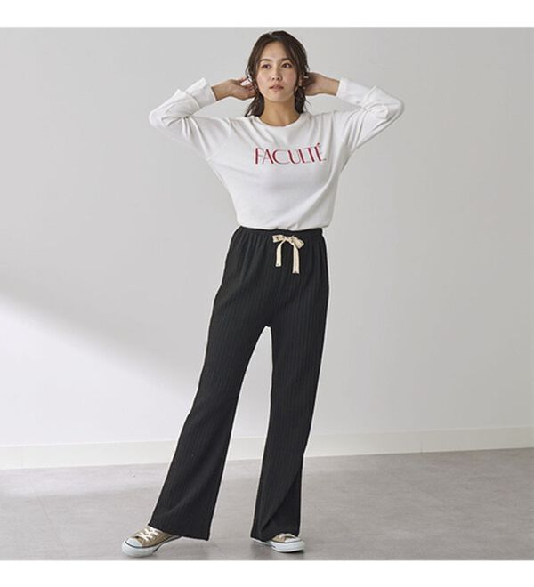 BELLUNA（ベルーナ）の「【３本組】ケーブルジャガードイージーパンツ（フルレングスパンツ）」｜詳細画像