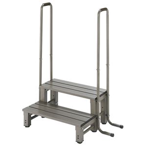 「アルミデッキ踏み台（エクステリア・屋外器具）」｜グレー