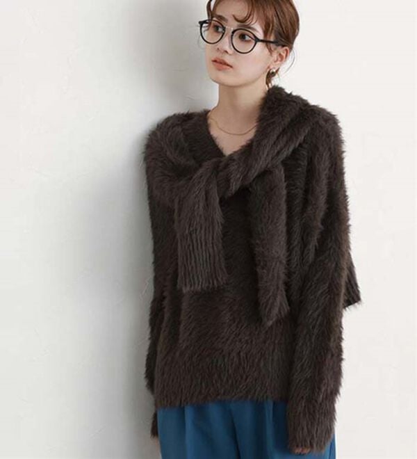 Pierrot（ピエロ）の「シャギーニットカーディガン（ニットカーディガン）」｜詳細画像