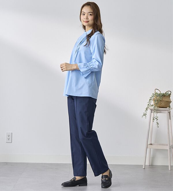 BELLUNA（ベルーナ）の「綿混ハイパー美脚ストレッチチノパンツ（フルレングスパンツ）」｜詳細画像