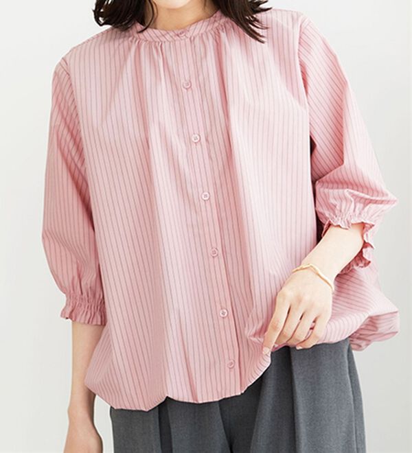 袖シャーリングバルーンブラウス - ベルーナ【公式】