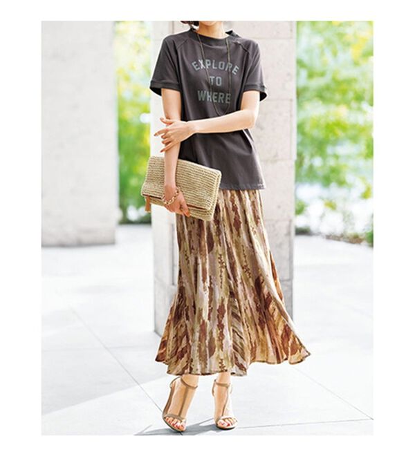 BELLUNA（ベルーナ）の「裾切替デザインフレアースカート（ひざ丈スカート）」｜詳細画像