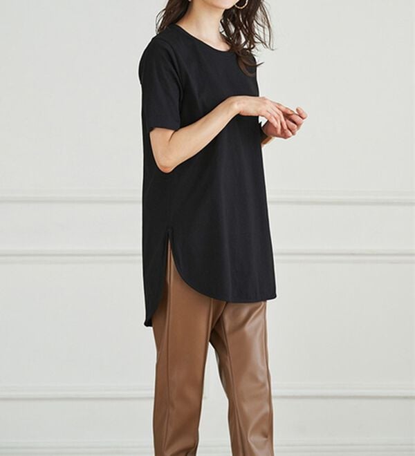 RANAN（ラナン）の「＜ＢＣ＞綿１００％ひんやりラウンドヘムプルオーバー（カットソー）」｜詳細画像