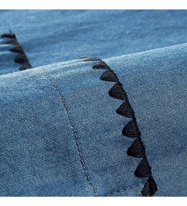 BELLUNA（ベルーナ）の「デニム素材ステッチ使いジャンパードレス（チュニック）」｜詳細画像