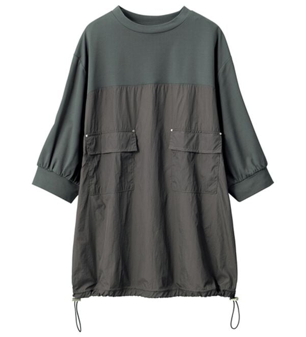 ルフラン（ルフラン）の「【３色組】さらりと着られる異素材切替プルオーバー（カットソー）」｜詳細画像