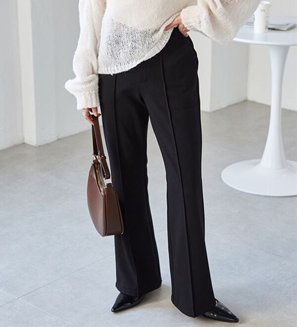 RANAN（ラナン）の「美脚見えツイルフレアーパンツ（フルレングスパンツ）」｜詳細画像