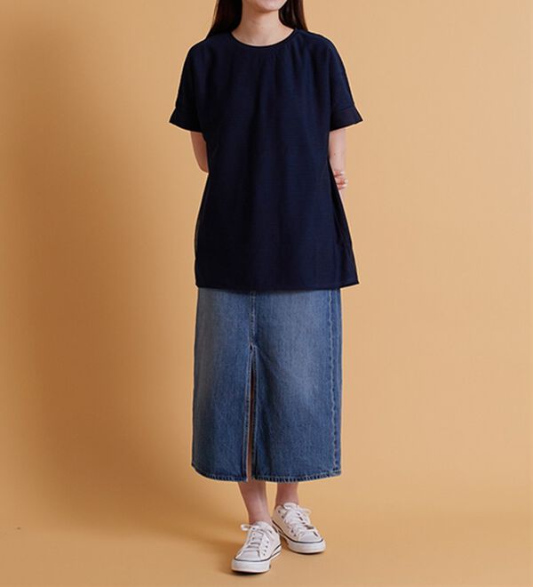 BELLUNA（ベルーナ）の「ボーダーチュール重ねチュニック（チュニック）」｜詳細画像