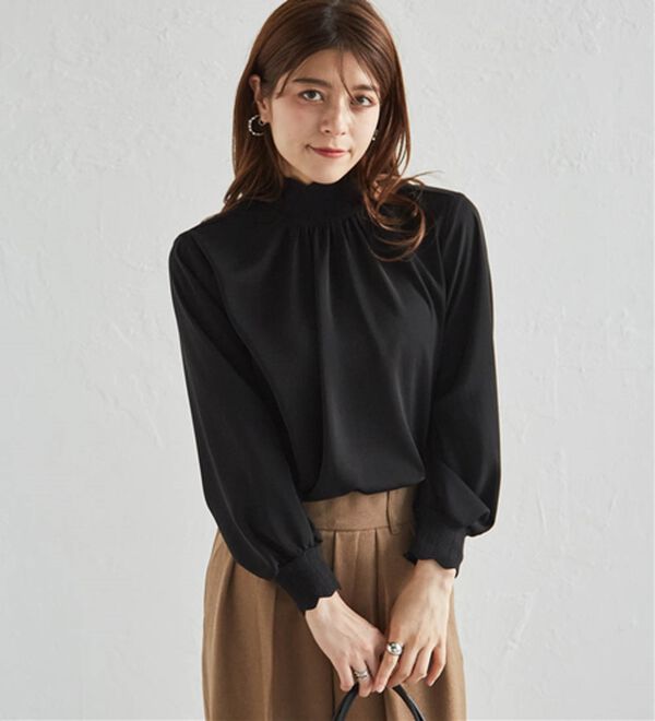 RANAN（ラナン）の「スカラップリブニット使いブラウス（ブラウス）」｜詳細画像