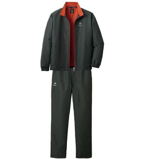 「＜ダンロップ・リファインド＞裏地あったかアクティブスーツ（メンズルームウェア）」｜チャコール