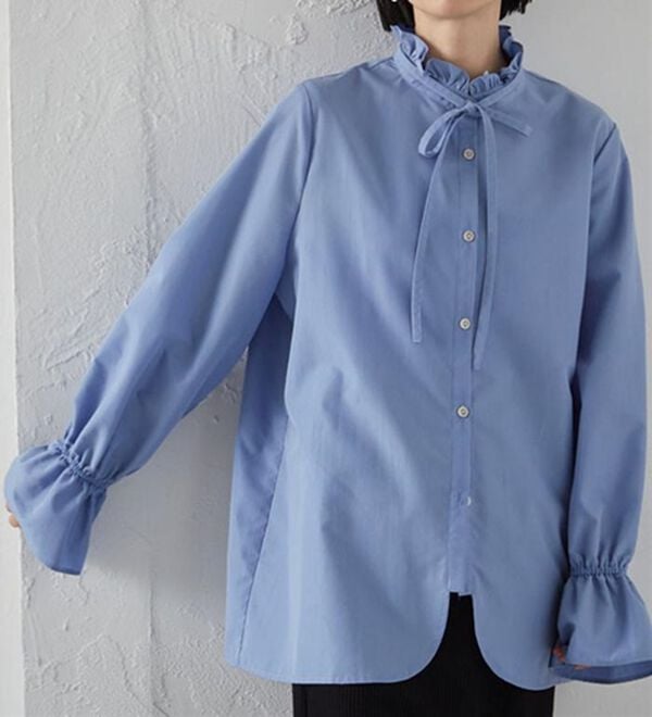 RANAN（ラナン）の「プチフリルリボン付きブラウス（ブラウス）」｜詳細画像