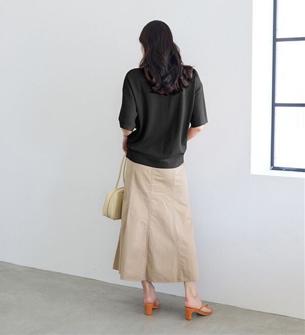 BELLUNA（ベルーナ）の「Ｔシャツが苦手な方に！ひんやり綿混ニットＴ【選べるデザイン】（ニット・セーター）」｜詳細画像