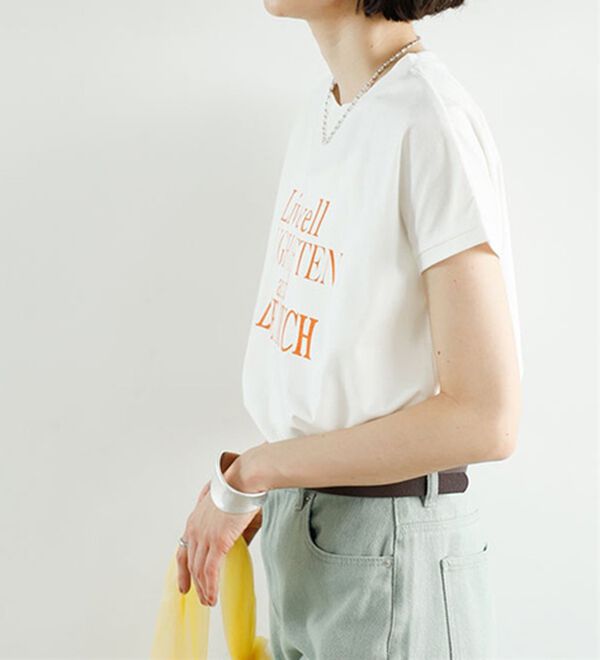 GeeRA（ジーラ）の「フレンチスリーブプリントロゴＴシャツ（Tシャツ）」｜詳細画像