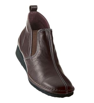 ルフラン（ルフラン）の「ぬくぬくフリース牛革ゴアブーティ（ブーツ）」｜ダークブラウン