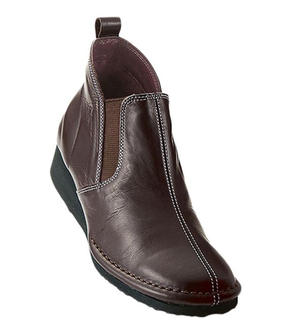 ルフラン（ルフラン）の「ぬくぬくフリース牛革ゴアブーティ（ブーツ）」｜ダークブラウン