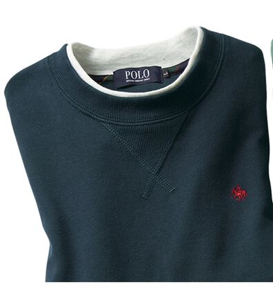 「＜ポロ・ビーシーエス＞裏毛レイヤードトレーナー（メンズトレーナー）」