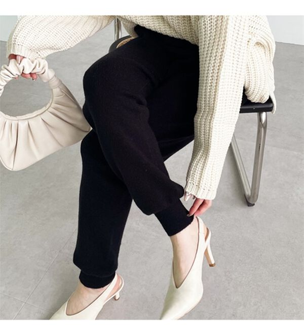 GeeRA（ジーラ）の「ニットジョガーパンツ（フルレングスパンツ）」｜詳細画像