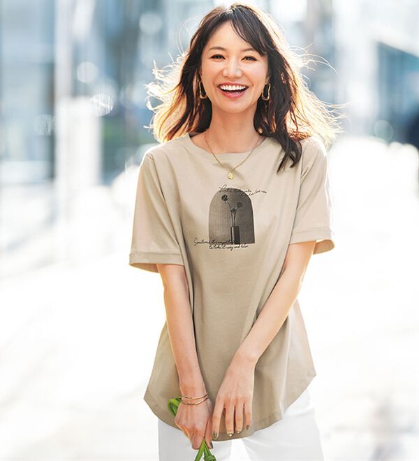 BELLUNA（ベルーナ）の「ヒンヤリ！着映えプリントプルオーバー（カットソー）」｜詳細画像