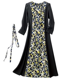 VINNO（ヴィノ）の「シェーディングプリントワンピース（プリントワンピース）」｜花柄