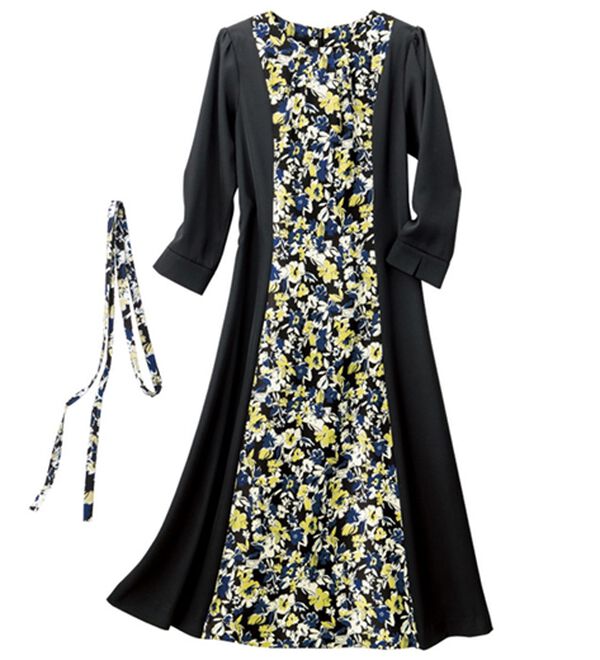 VINNO（ヴィノ）の「シェーディングプリントワンピース（プリントワンピース）」｜花柄