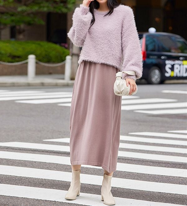 RANAN（ラナン）の「フェザーニットワンピースアンサンブル（ニットワンピース）」｜詳細画像