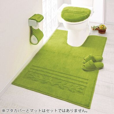 iellio（イエリオ）の「抗菌防臭カラフルトイレマットシリーズ『オリーブ』＜トイレタリー・耳長マット・ジャンボマット・ペーパーホルダーカバー＞（トイレマット）」