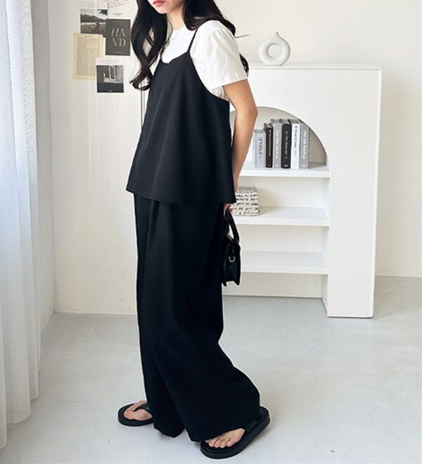 GeeRA（ジーラ）の「セットアップ風キャミソールサロペット（オールインワン）」｜詳細画像