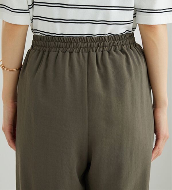 BELLUNA（ベルーナ）の「【快適Ｌａｂ．】お手入れ楽々ビンテージ調素材ワイドパンツ（ワイドパンツ・ガウチョ）」｜詳細画像