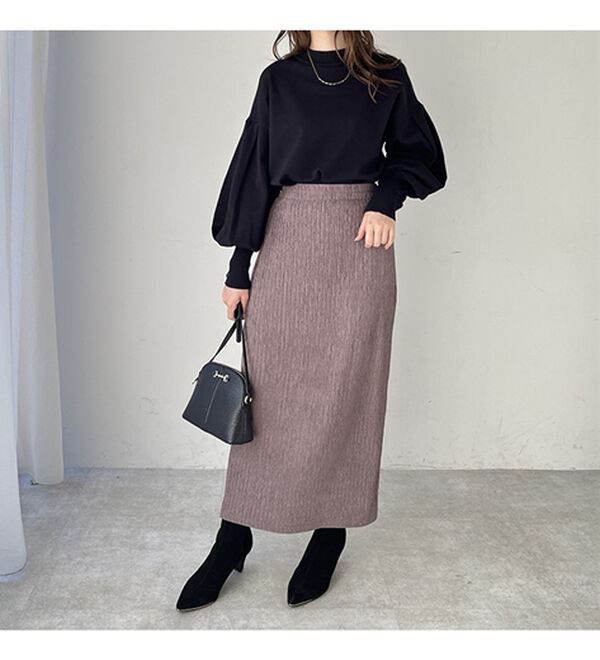 GeeRA（ジーラ）の「ストライプジャカードタイトスカート（ロングスカート）」｜詳細画像