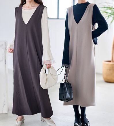 RANAN（ラナン）の「【選べる2丈】細見えが叶うジャンパースカート（ジャンパースカート）」