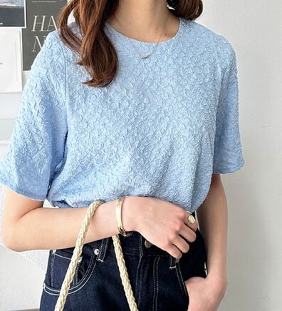 GeeRA（ジーラ）の「ふくれジャカードテクスチャーブラウス（ブラウス）」