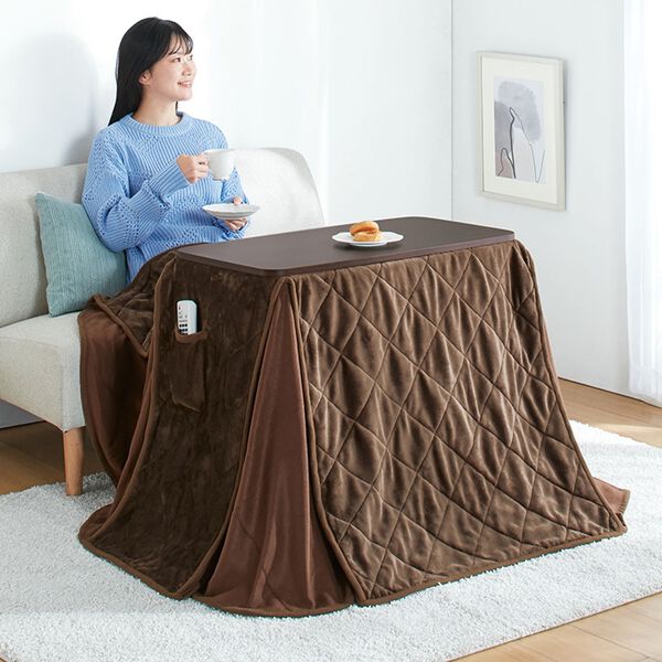 「高さを変えられる一人用こたつ＆毛布セット（こたつテーブル）」｜詳細画像